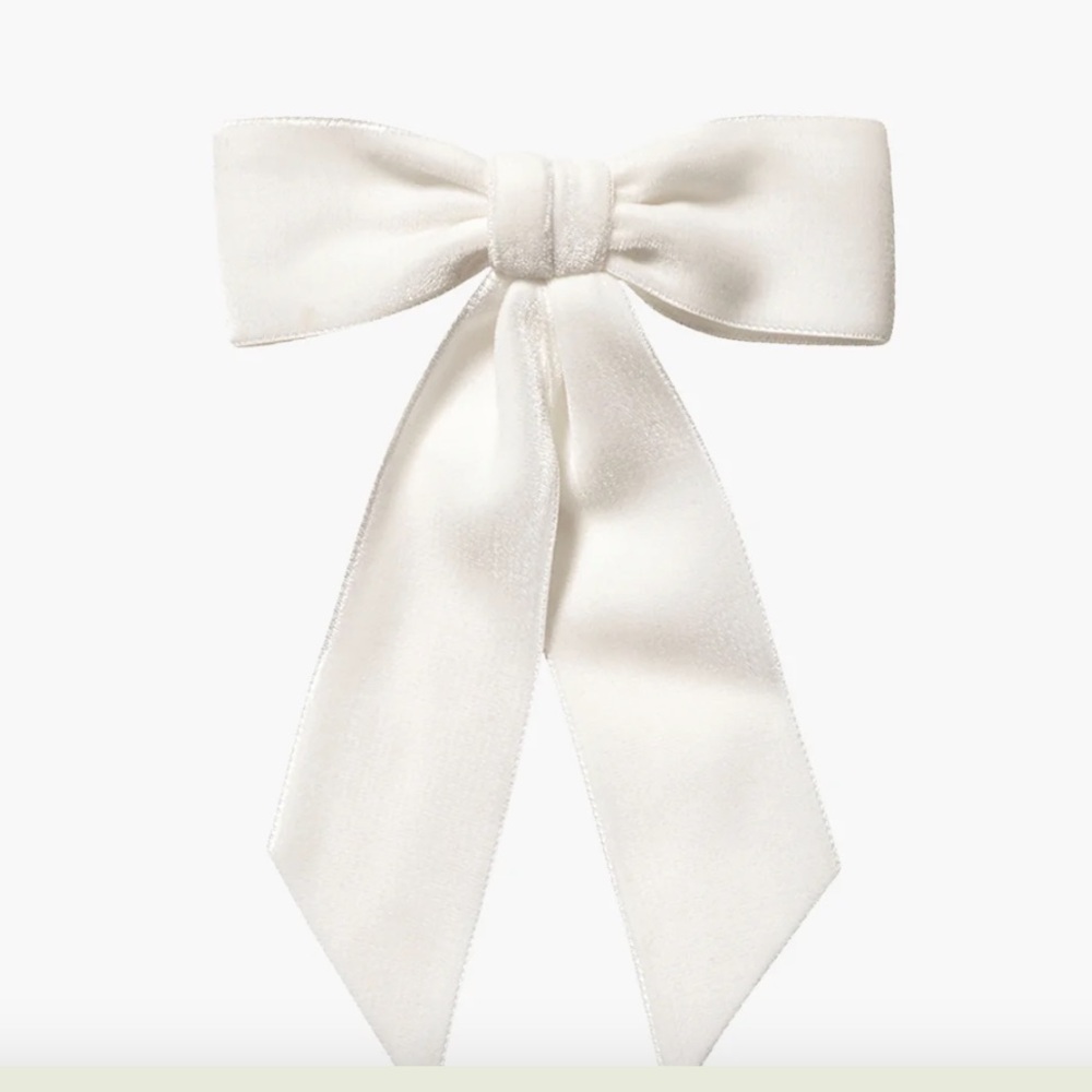 Jennifer Behr Wide Velvet Bow Barrette